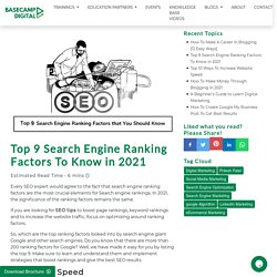 Top 9 Search Engine Ranking Factors To Know in 2021