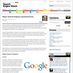 Major Search Engines and Directories - Search Engine Watch (SEW)