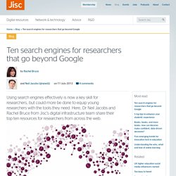 Ten search engines for researchers that go beyond Google