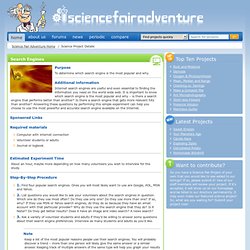 Search Engines Science Fair Project