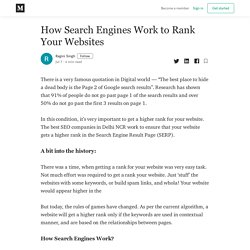 How Search Engines Work to Rank Your Websites