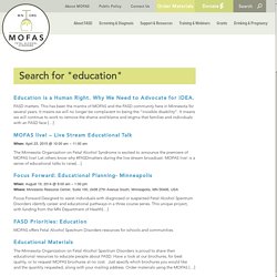 Search for "education" - mofas.org