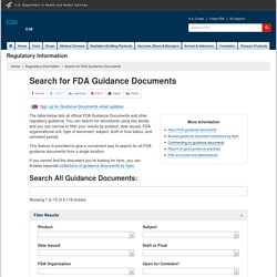 Search for FDA Guidance Documents