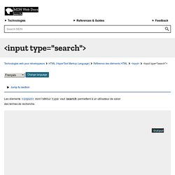 <input type="search"> - HTML (HyperText Markup Language)