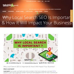 Why Local Search SEO Is Important & How It Will Impact Your Business?