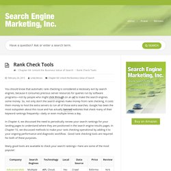 Rank Check Tools - Search Engine Marketing, Inc. - The BookSearch Engine Marketing, Inc. — The Book