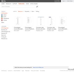 Basic resumes - Templates - Office.com - StumbleUpon