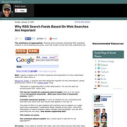 Why RSS Search Feeds Based On Web Searches Are Important - Robin