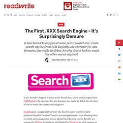 The First .XXX Search Engine - It's Surprisingly Demure