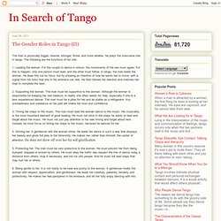 The Gender Roles in Tango (II)