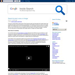 Search by text, voice, or image - Inside Search (Build 20110413222027)