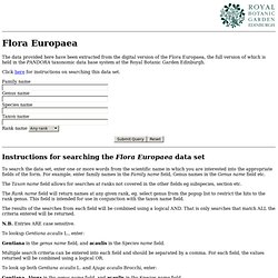 Search the Flora Europaea