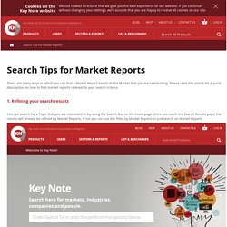 Search Tips for Market Reports