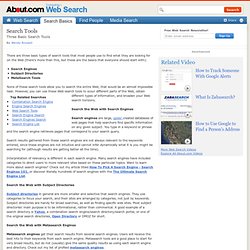 Search Tools - Three Basic Search Tools