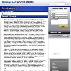 Search Warrant - Criminal Law Lawyer Source