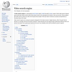 Video search engine