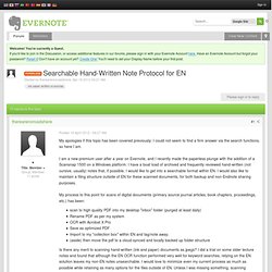 [paperless] Searchable Hand-Written Note Protocol for EN - Evernote Lifestyles - Evernote User Forum