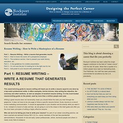Rockport resume examples