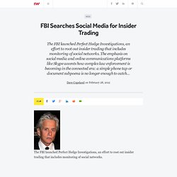 FBI Searches Social Media For Insider Trading