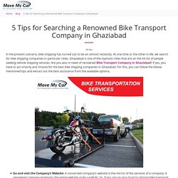 Important Tips to Choose the Right Bike Transport Company in Ghaziabad