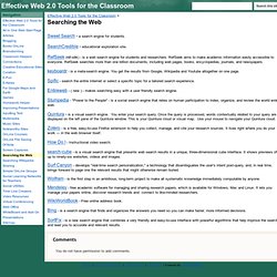 Searching the Web - Effective Web 2.0 Tools for the Classroom