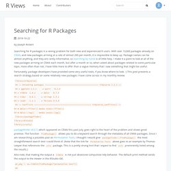 Searching for R Packages