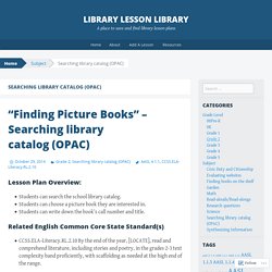 Searching library catalog (OPAC)