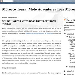 SEARCHING FOR MOTORCYCLES FOR OFF ROAD TOURS?