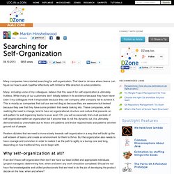 Searching for Self-Organization
