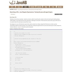 Searching a File - Java Regular Expressions: Taming the java.util.regex Engine - 图书 - JAVA 编程资料牛鼻站