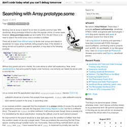 Searching with Array.prototype.some