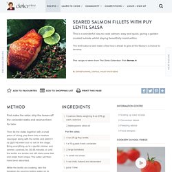Seared Salmon Fillets with Puy Lentil Salsa