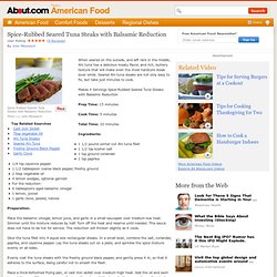 Seared Ahi Tuna Steaks Recipe - Seared Tuna Recipe - Ahi Tuna Recipes