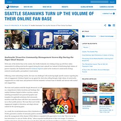 Seattle Seahawks Turn Up the Volume of Their Online Fan Base