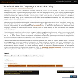 Sebastian Greenwood– The passage to network marketing