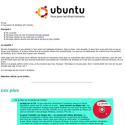 Passer de Windows à Ubuntu