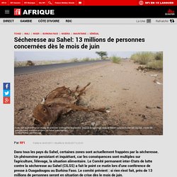 Sécheresse au Sahel: 13 millions de personnes concernées dès le mois de juin