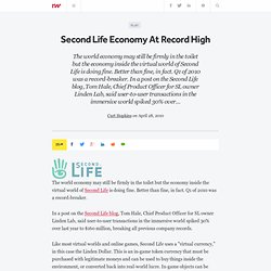 Second Life Economy At Record High