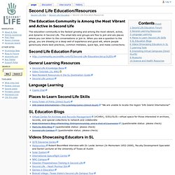 Second Life Education/Resources