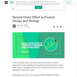 Second-Order Effect in Product Design and Strategy