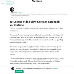 30-Second Video View Costs on Facebook vs. YouTube – Nathan Baker