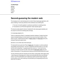 Second-guessing the modern web - macwright.com