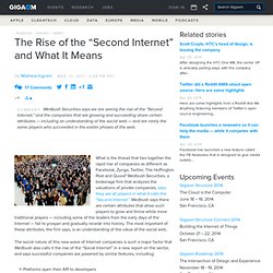 The Rise of the “Second Internet” and What It Means: Tech News and Analysis «
