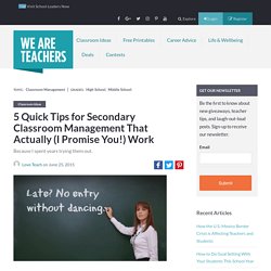 5 Quick Tips for Secondary Classroom Management That Actually Work