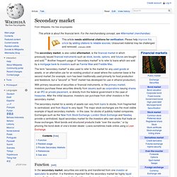 Secondary market