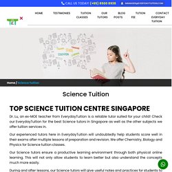 Best online secondary science tuition SG -Everydaytuition