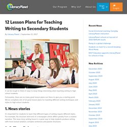 12 Lesson Plans for Teaching Writing to Secondary Students