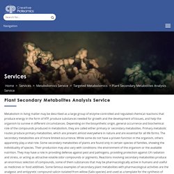 Plant Secondary Metabolites Analysis Service