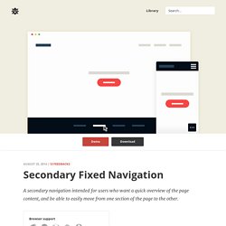 CSS & jQuery Secondary Fixed Navigation