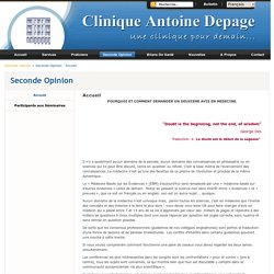 Seconde Opinion - Accueil